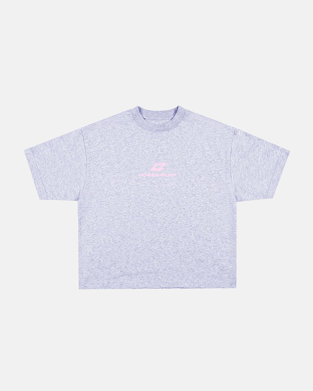 TARTAN DISTRESS CURVED TEE GREY