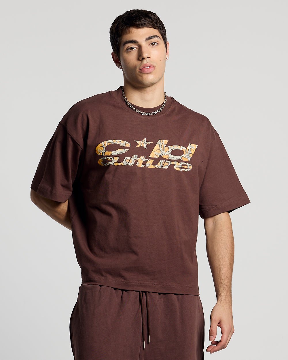 WILD SNAKE TEE BROWN